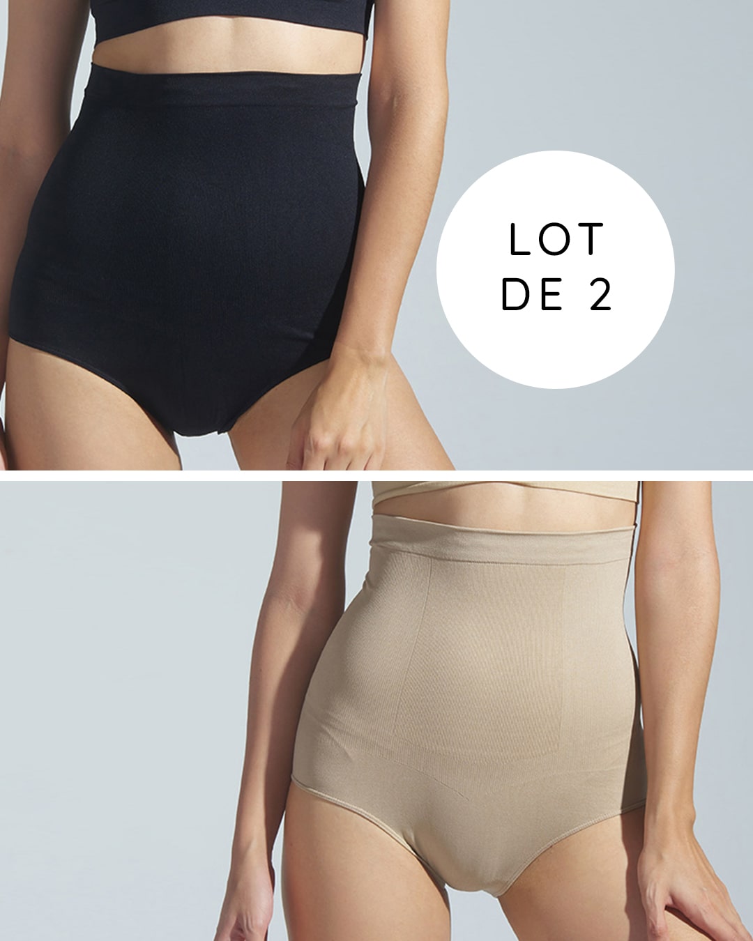 Lot de 2 - Culotte Haute